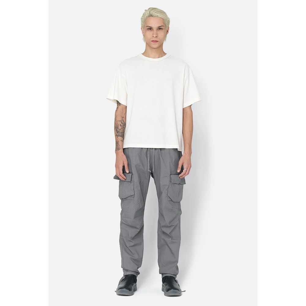 John Elliott Back Sateen Cargo Pants Size 2 Charcoal Drawstring Waist Utility